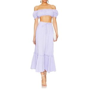 LPA Frankie top and skirt in lavender XS skirt & S top